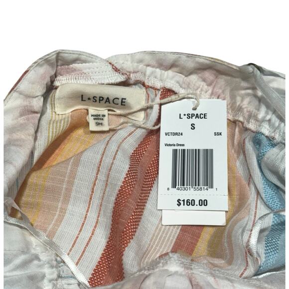 NWT! L*Space Printed Victoria Coastal Stripped Maxi Dress - Size Small - Picture 9 of 9